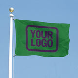 Custom Emerald Green Purple Flag