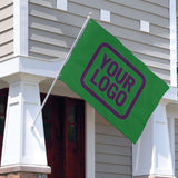 Custom Emerald Green Purple Flag