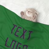 Custom Emerald Green Purple Pet Blanket