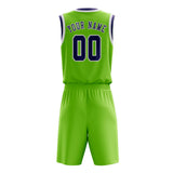 Custom Emerald Green Purple Basketball Set