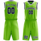 Custom Emerald Green Purple Basketball Set