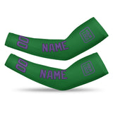 Custom Emerald Green Light Purple Arm Sleeve