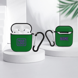 Custom Emerald Green Light Purple AirPods Case