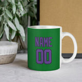 Custom Emerald Green Light Purple Mug