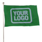 Custom Emerald Green Light Blue Flag