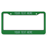 Custom Emerald Green Light Blue License Plate Frame