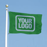 Custom Emerald Green Light Blue Flag