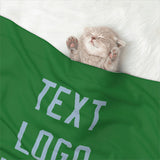 Custom Emerald Green Light Blue Pet Blanket