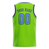 Custom Emerald Green & Light Blue Colors Design Sports Basketball Jersey