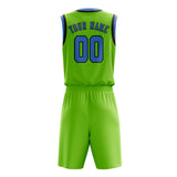 Custom Emerald Green Light Blue Basketball Set