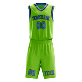 Custom Emerald Green Light Blue Basketball Set