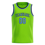 Custom Emerald Green & Light Blue Colors Design Sports Basketball Jersey