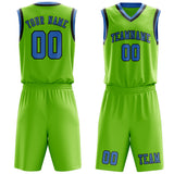 Custom Emerald Green Light Blue Basketball Set