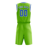Custom Emerald Green Light Blue Basketball Set