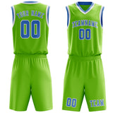 Custom Emerald Green Light Blue Basketball Set