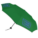 Custom Emerald Green Sky Blue Automatic Umbrella