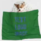 Custom Emerald Green Sky Blue Pet Blanket