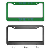 Custom Emerald Green Sky Blue License Plate Frame