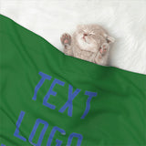 Custom Emerald Green Sky Blue Pet Blanket