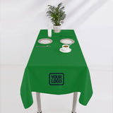 Custom Emerald Green Sky Blue Square Table Cloth