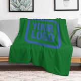 Custom Emerald Green Sky Blue Blanket