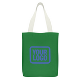 Custom Emerald Green Navy Canvas Tote Bag