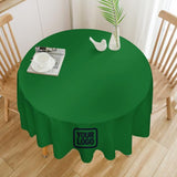 Custom Emerald Green Navy Round Table Cloth