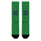 Custom Emerald Green Navy Knee-High Sock