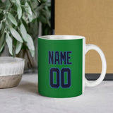 Custom Emerald Green Navy Mug