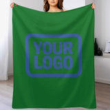 Custom Emerald Green Sky Blue Blanket