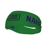 Custom Emerald Green Navy Sports headband