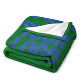 Custom Emerald Green Sky Blue Blanket