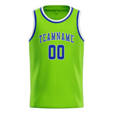 Custom Emerald Green & Sky Blue Colors Design Sports Basketball Jersey