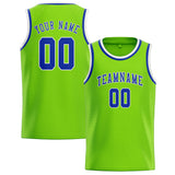 Custom Emerald Green & Sky Blue Colors Design Sports Basketball Jersey