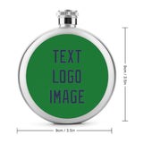 Custom Emerald Green Blue Hip Flask