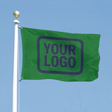 Custom Emerald Green Blue Flag
