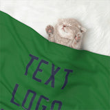 Custom Emerald Green Blue Pet Blanket