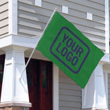 Custom Emerald Green Blue Flag