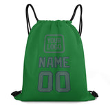 Custom Emerald Green Blue Green Drawstring Bag