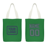 Custom Emerald Green Blue Green Canvas Tote Bag
