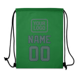 Custom Emerald Green Blue Green Drawstring Bag
