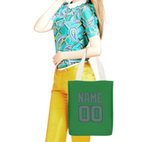 Custom Emerald Green Blue Green Canvas Tote Bag
