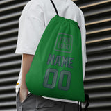 Custom Emerald Green Blue Green Drawstring Bag