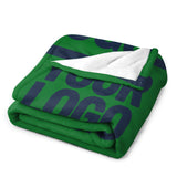 Custom Emerald Green Blue Blanket