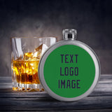 Custom Emerald Green Navy Hip Flask