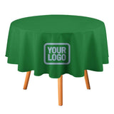 Custom Emerald Green Light Blue Round Table Cloth