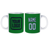 Custom Emerald Green Light Blue Mug