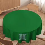 Custom Emerald Green Light Blue Round Table Cloth