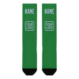 Custom Emerald Green Light Blue Knee-High Sock