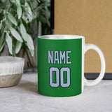 Custom Emerald Green Light Blue Mug